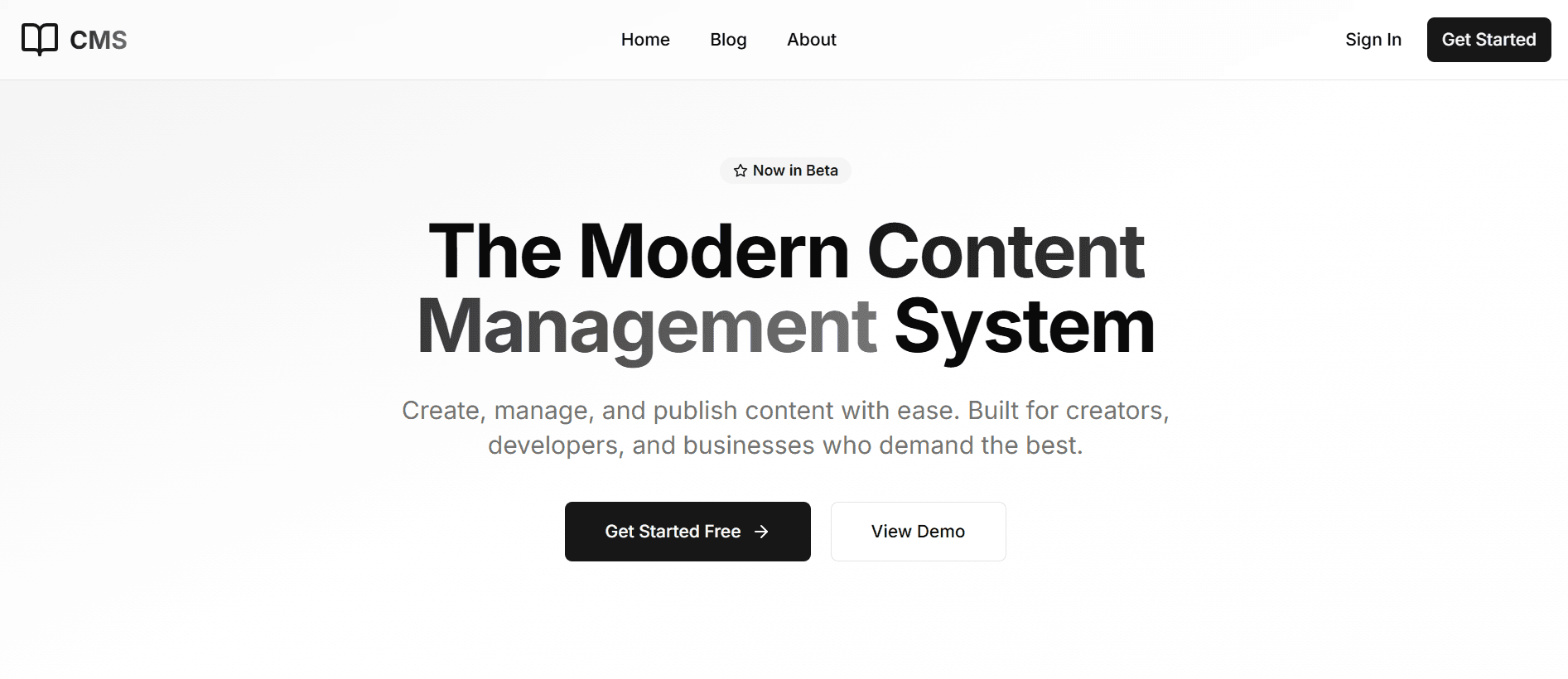 CMS - Modern Content Management System